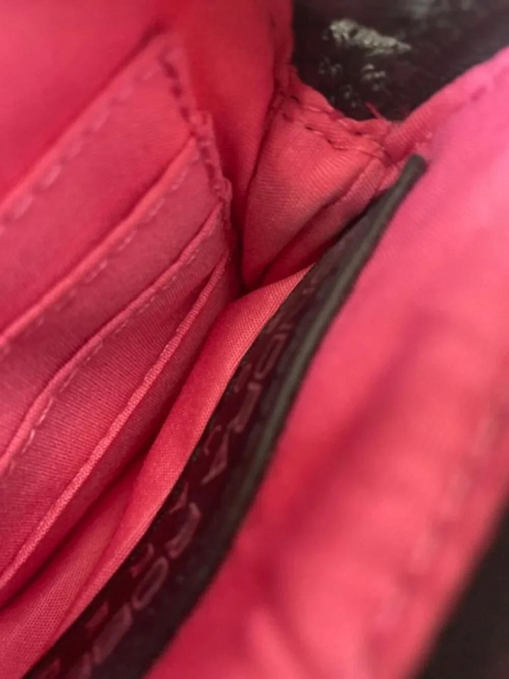 Sondra Roberts Squared Pink Quilted Nylon Crossbody Phone Bag